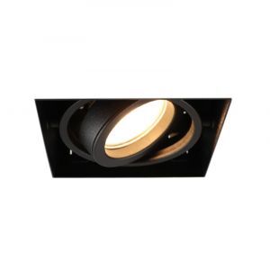 Zwarte trimless inbouwspot Joost, metaal, GU10 MR16