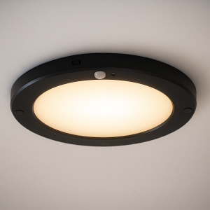 Zwarte plafondlamp met sensor Luan, kunststof, 20w, 3000K LED