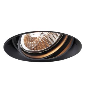 Moderne trimless inbouwspot zwart, wilhelm, GU10 AR111