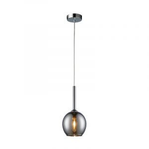 Design hanglamp Gwendolynn, chroom, glas