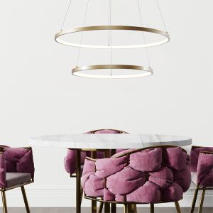 Design hanglamp goud, Kubra, 50W, warm tot koud wit verstelbare LED