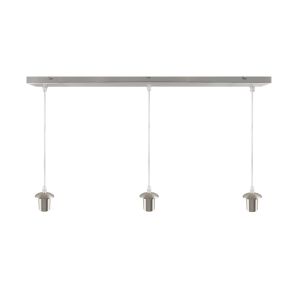 Aluminium hanglamp zonder kap chroom, Rika