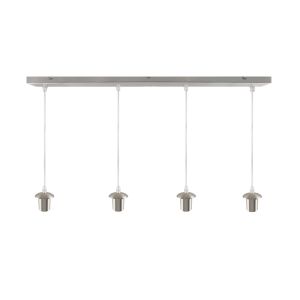 Aluminium hanglamp zonder kap chroom, Rika