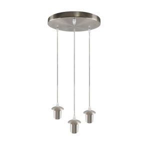 Aluminium hanglamp zonder kap chroom, Rika