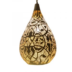 Rustieke zilveren hanglamp bolvormig Light & Living Moroc