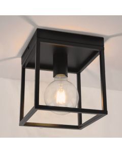 Industriële plafondlamp zwart, Frama
