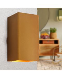 Moderne wandlamp messing, Mac
