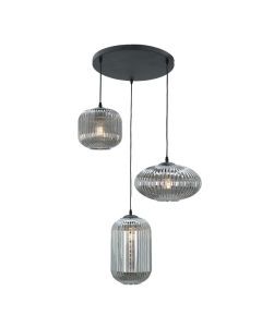 Retro hanglamp grijs, Charlois