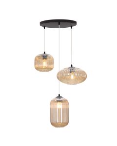 Retro hanglamp amber, Charlois