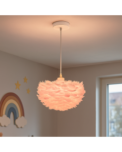 Stoffen hanglamp roze, Suzie