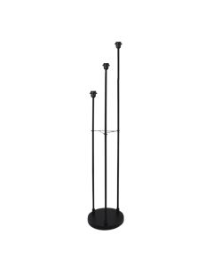 Aluminium vloerlamp zonder kap zwart, Rika