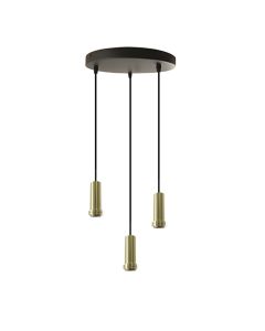 Aluminium hanglamp zonder kap zwart, Rika