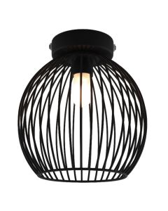 Industriële badkamer plafondlamp zwart, Wiro, IP44
