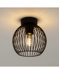 Industriële plafondlamp Wiro Bolvormig klein