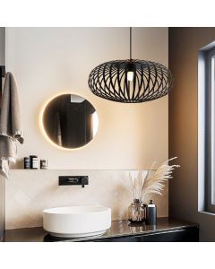 Industriële badkamer hanglamp zwart, Lieve, IP44