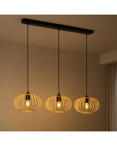 Bamboe hanglamp bruin, Lieve