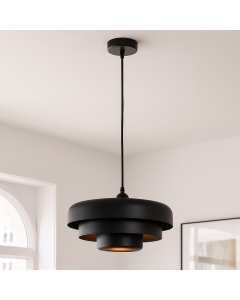 Moderne hanglamp zwart, Meredith
