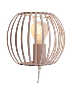 Industriële wandlamp beige, Lieve, met schakelaar