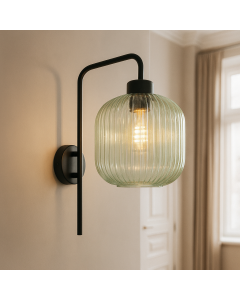 Design wandlamp groen, Charlois