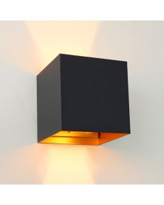 Moderne up down wandlamp zwart, Dion, IP65