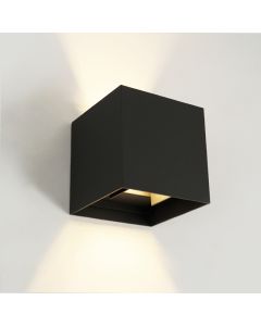 Moderne buiten wandlamp met schemersensor zwart, Dion, IP65