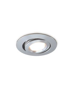 Rona kantelbare Veranda inbouwspot, IP44, dimbaar, Geborsteld chroom