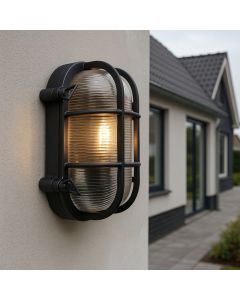 Industriële buitenlamp zwart, Luce, IP44