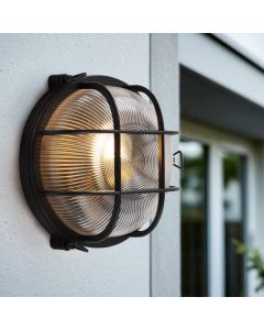 Industriële buitenlamp zwart, Juanita, IP44