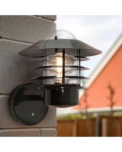 Rvs buiten wandlamp met schemersensor groen, Felice, IP44