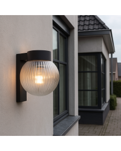 Aluminium buitenlamp zwart, Chris, IP44