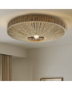 Landelijke plafondlamp bruin, Sanny