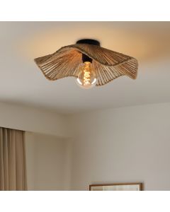 Landelijke plafondlamp bruin, Annelot