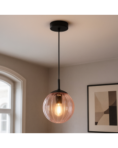 Retro hanglamp roze, Rifka