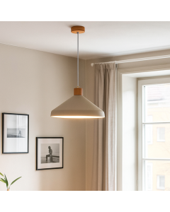 Landelijke hanglamp beige, Freddie