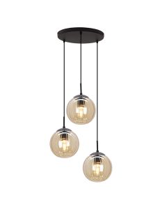 Retro hanglamp amber, Rifka
