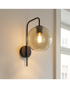 Design wandlamp amber, Giada, met schakelaar