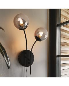 Design wandlamp grijs, Stacy