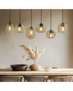 Moderne hanglamp amber, Caia