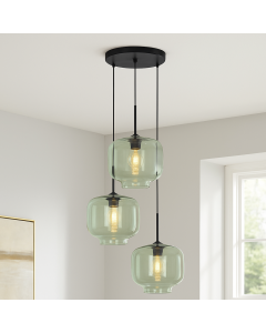 Retro hanglamp groen, Anniek