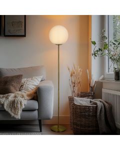 Design vloerlamp wit, Dolf, met schakelaar
