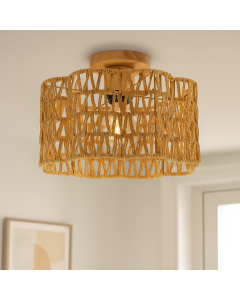 Papieren plafondlamp bruin, Mickey