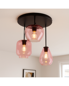 Moderne plafondlamp roze, Caia
