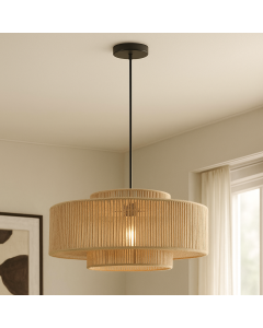 Landelijke hanglamp bruin, Selena