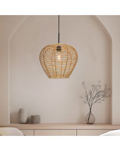 Rotan hanglamp bruin, Irene