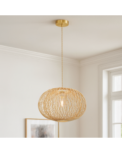 Bamboe hanglamp bruin, Florine