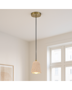 Marmeren hanglamp beige, Claes