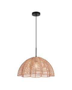 Rotan hanglamp bruin, Heather