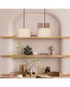 Landelijke hanglamp beige, Loulou