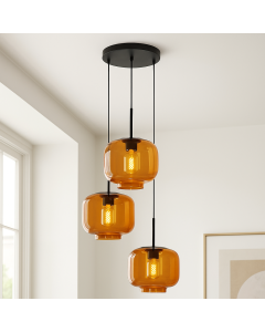 Retro hanglamp bruin, Anniek