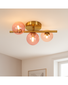 Design plafondlamp roze, Remo